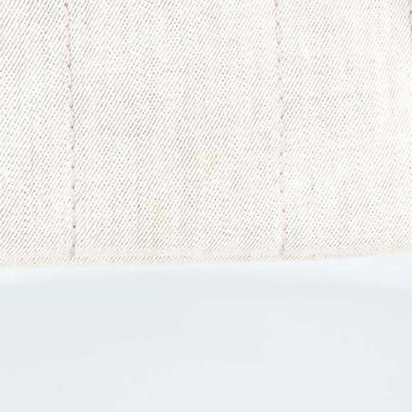 PRADA CANAPA Tote BIANCO Light Grey Leather Denim White Bag Shoulder Bag h - Picture 15 of 16